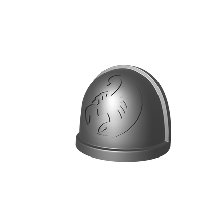 Red Scorpions Chapter MK IV Shoulder Pad for McFarlane Toys Loyalist Marine Action Figures Custom 1:12th Scale Pauldron