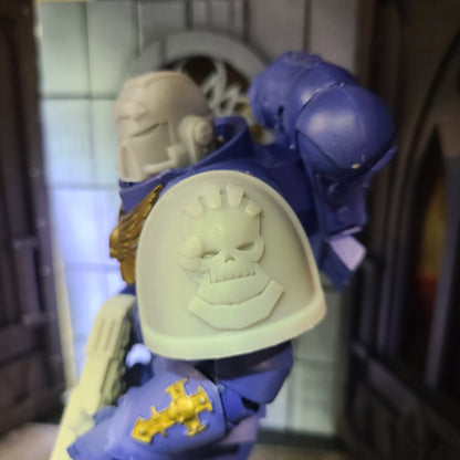 Retributors Chapter MKIV Shoulder Pad Ver. 01 for McFarlane Toys Action Figures Custom 1:12th Scale Pauldron