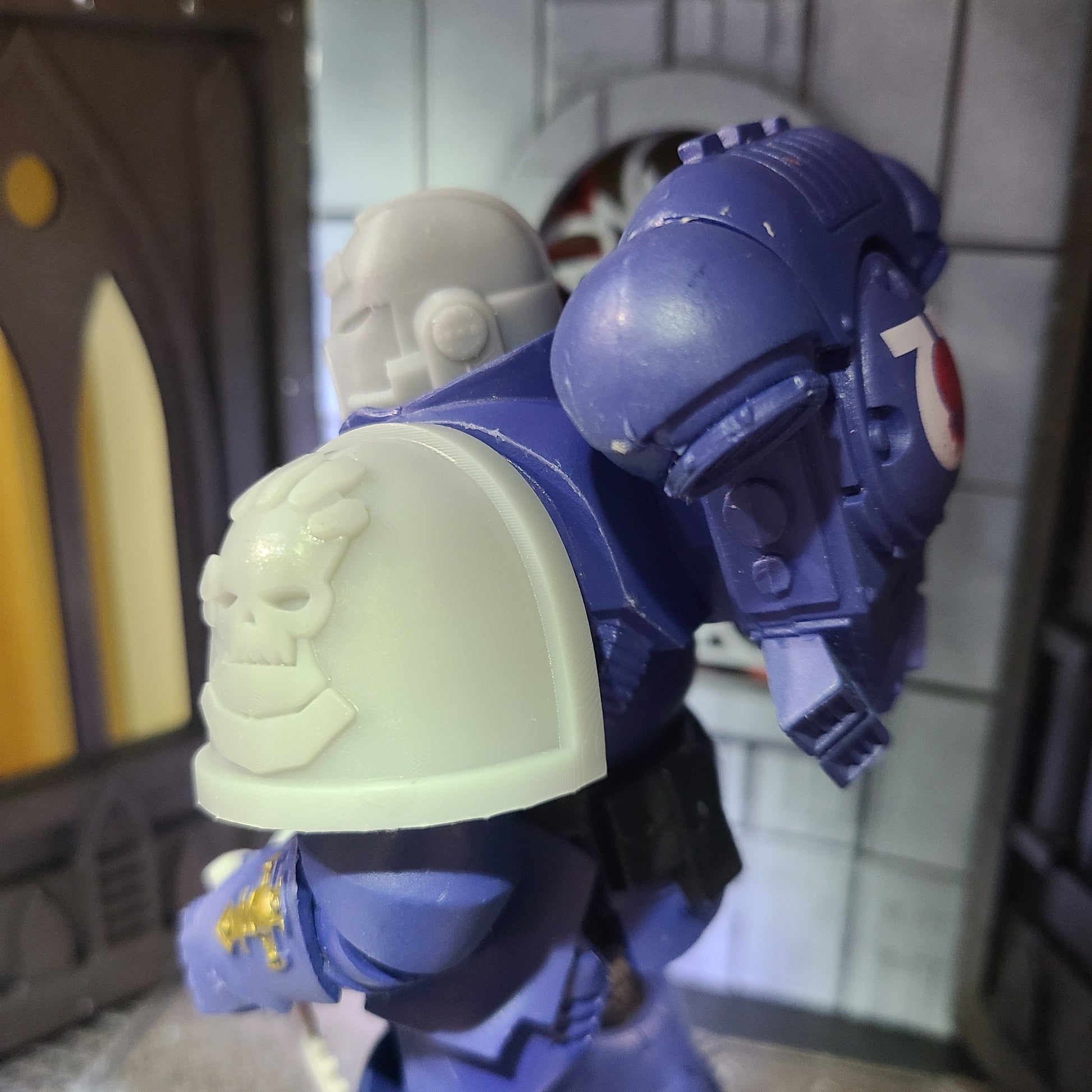 Retributors Chapter MKIV Shoulder Pad Ver. 01 for McFarlane Toys Action Figures Custom 1:12th Scale Pauldron
