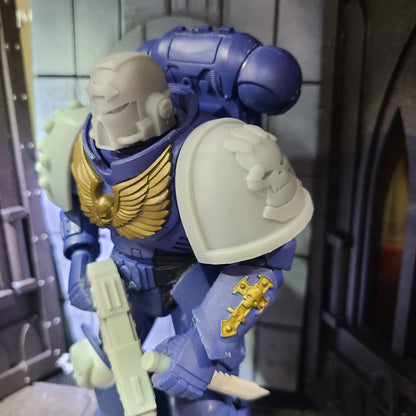 Retributors Chapter MKIV Shoulder Pad Ver. 01 for McFarlane Toys Action Figures Custom 1:12th Scale Pauldron