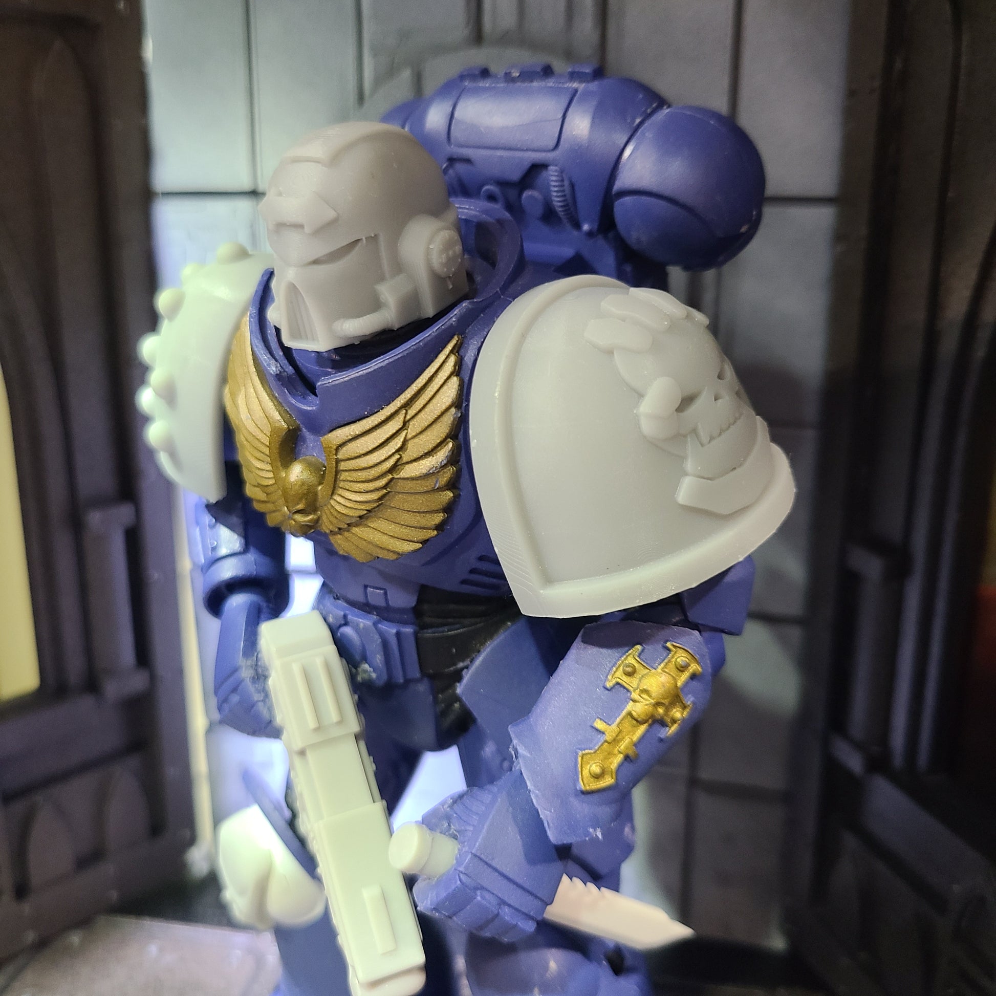Retributors Chapter MKIV Shoulder Pad Ver. 01 for McFarlane Toys Action Figures Custom 1:12th Scale Pauldron