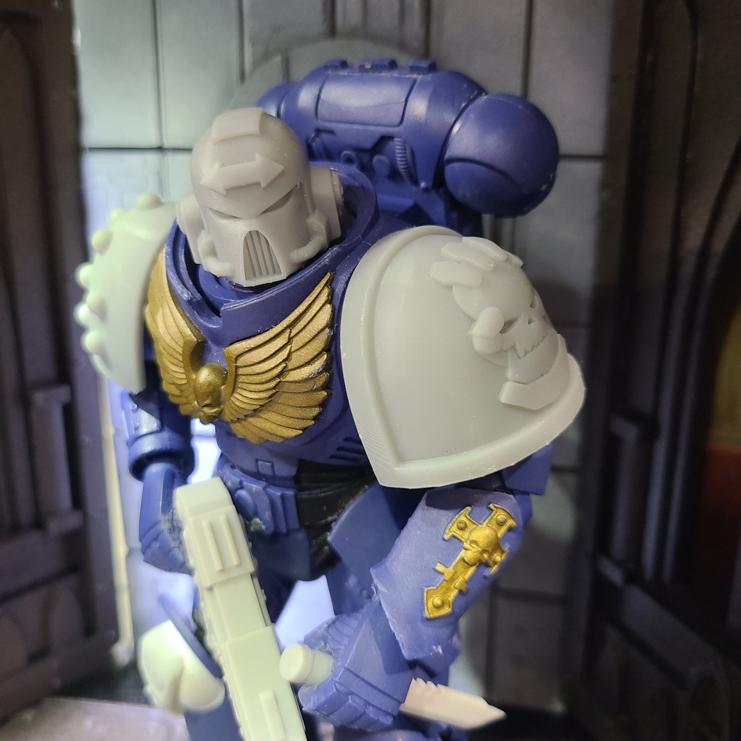 Retributors Chapter MKIV Shoulder Pad Ver. 01 for McFarlane Toys Action Figures Custom 1:12th Scale Pauldron
