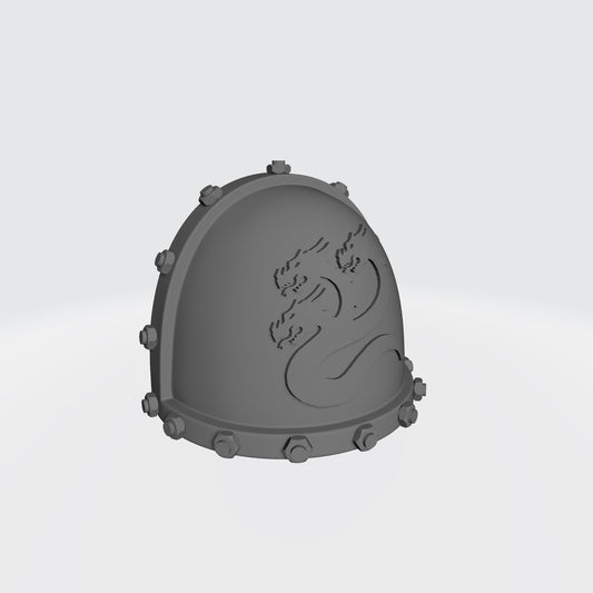 Alpha Legion MKVII Shoulder Pad with Bolts and Hydra for McFarlane Toys Space Marines
