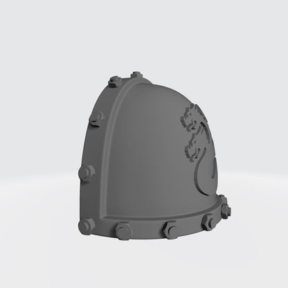 Alpha Legion MKVII Shoulder Pad with Bolts and Hydra for McFarlane Toys Space Marines