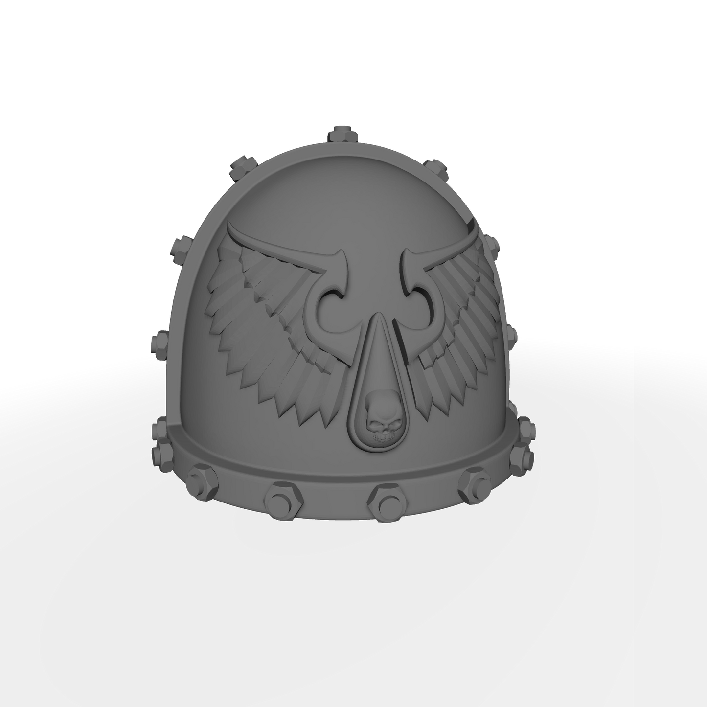 Angels Vermillion Chapter MKVII Shoulder Pad with Bolts and Skull for Custom McFarlane Toys Space Marines Action Figures