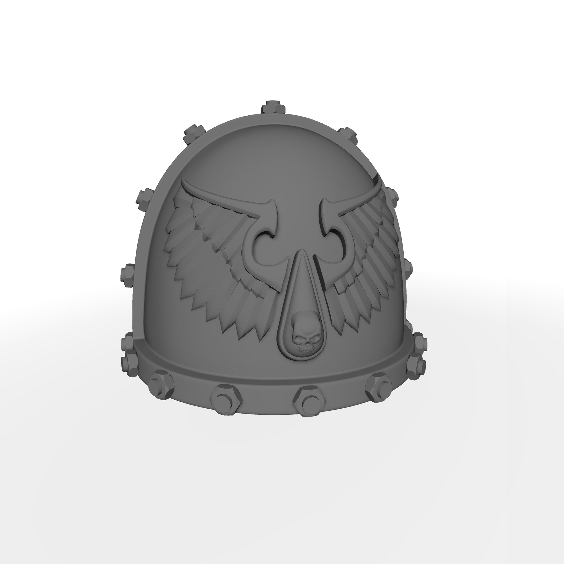 Angels Vermillion Chapter MKVII Shoulder Pad with Bolts and Skull for Custom McFarlane Toys Space Marines Action Figures