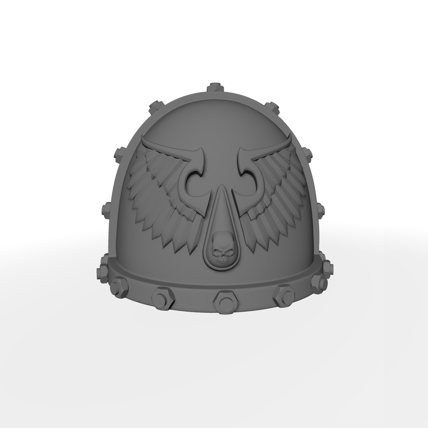 Angels Vermillion Chapter MKVII Shoulder Pad with Bolts and Skull for Custom McFarlane Toys Space Marines Action Figures
