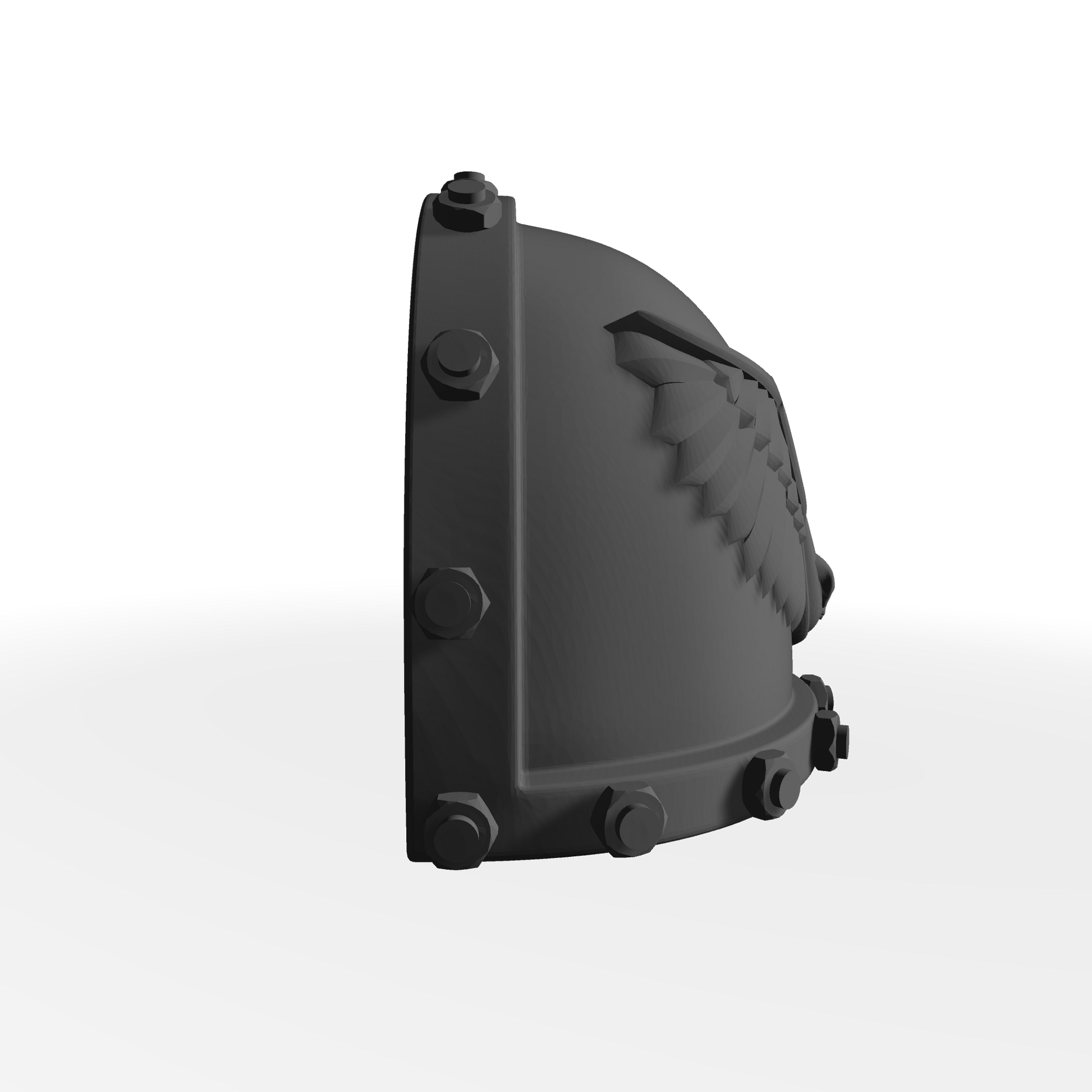 Angels Vermillion Chapter MKVII Shoulder Pad with Bolts and Skull for Custom McFarlane Toys Space Marines Action Figures