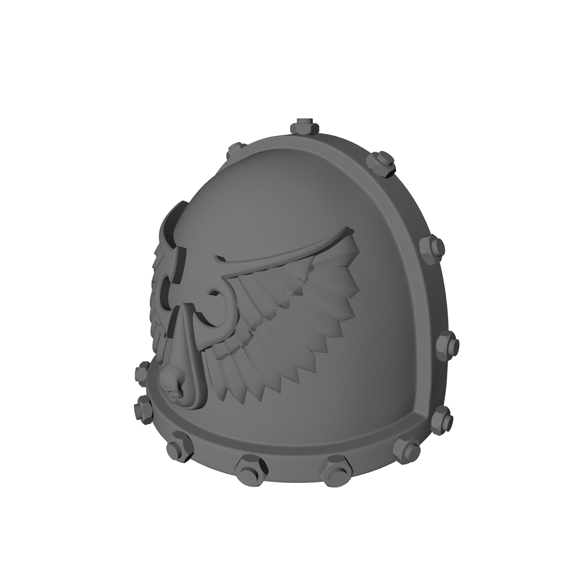 Angels Vermillion Chapter MKVII Shoulder Pad with Bolts and Skull for Custom McFarlane Toys Space Marines Action Figures