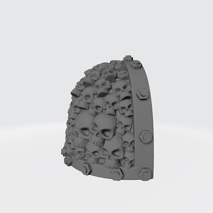 Battle Brother MKVII Shoulder Pad with Bolts and Small Skulls for McFarlane Toys Space Marine Action Figures