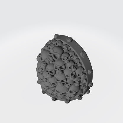 Battle Brother MKVII Shoulder Pad with Bolts and Small Skulls for McFarlane Toys Space Marine Action Figures