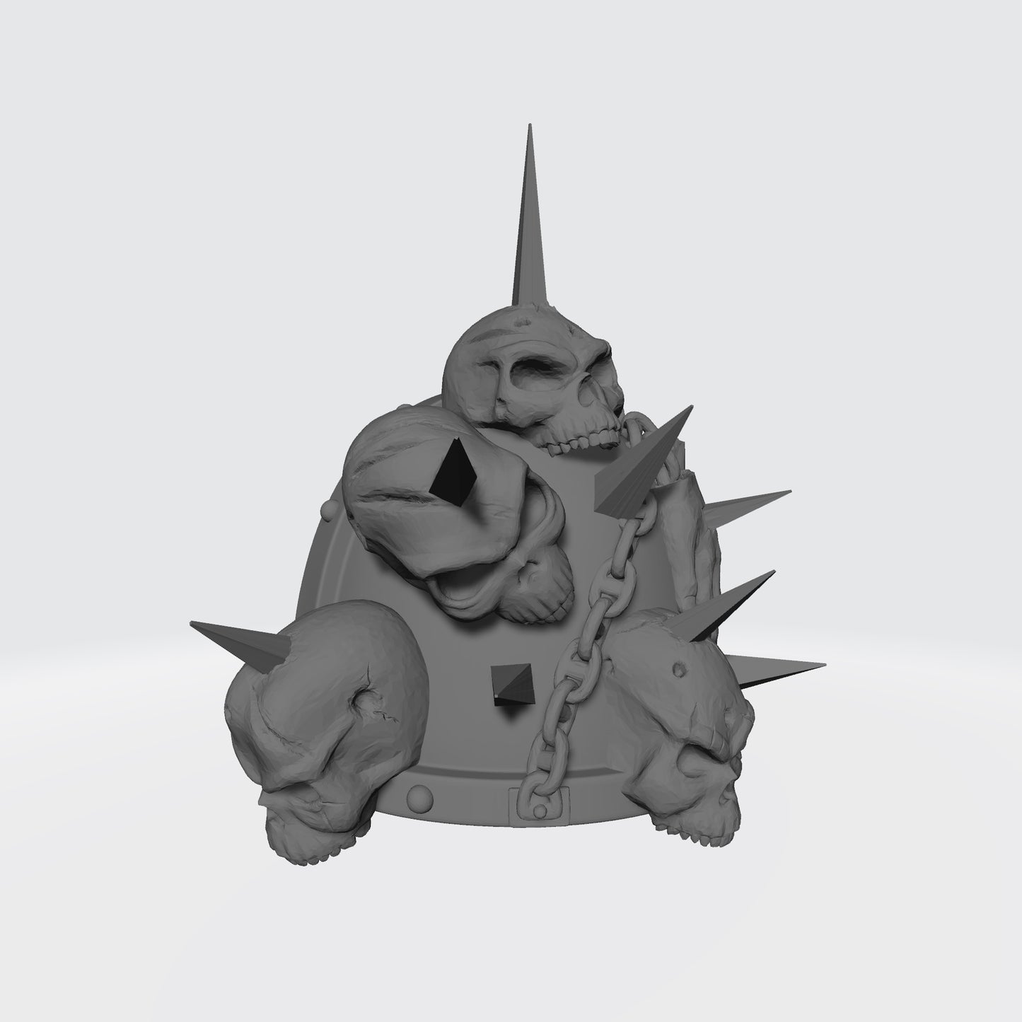 Night Lords MKVII Shoulder Pad Studded Enemy Skulls on Spikes for McFarlane Toys Space Marines Action Figures