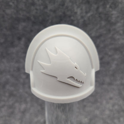 Salamanders Legion Shoulder Pad V05 Rt for McFarlane Toys Loyalist Marine Action Figures Custom 1:12th Scale Pauldron