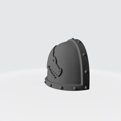 Salamanders Legion MKVII Right Shoulder Pad with Studs for McFarlane Toys Space Marine Action Figures