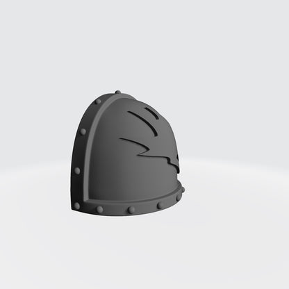Salamanders Legion MKVII Right Shoulder Pad with Studs for McFarlane Toys Space Marine Action Figures