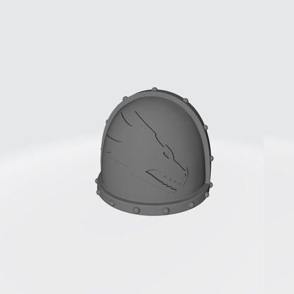 Salamanders Legion MKVII Right Shoulder Pad with Studs for McFarlane Toys Space Marine Action Figures