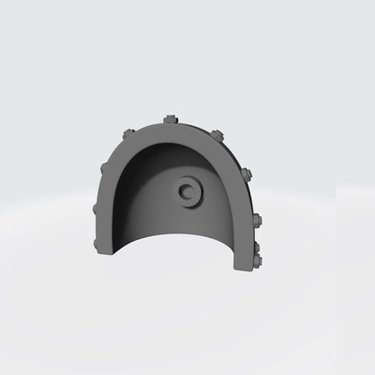 Black Templars MKVII Shoulder Pad with Bolts compatible with McFarlane Toys Space Marines