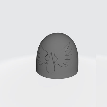 Blood Angels MKVI Shoulder Pad with Flat Chapter Insignia for McFarlane Toys Space Marines