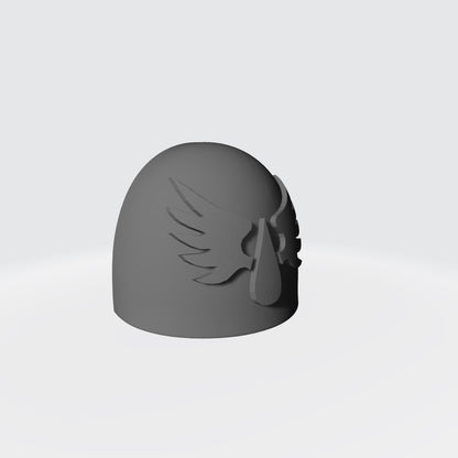 Blood Angels MKVI Shoulder Pad with Flat Chapter Insignia for McFarlane Toys Space Marines