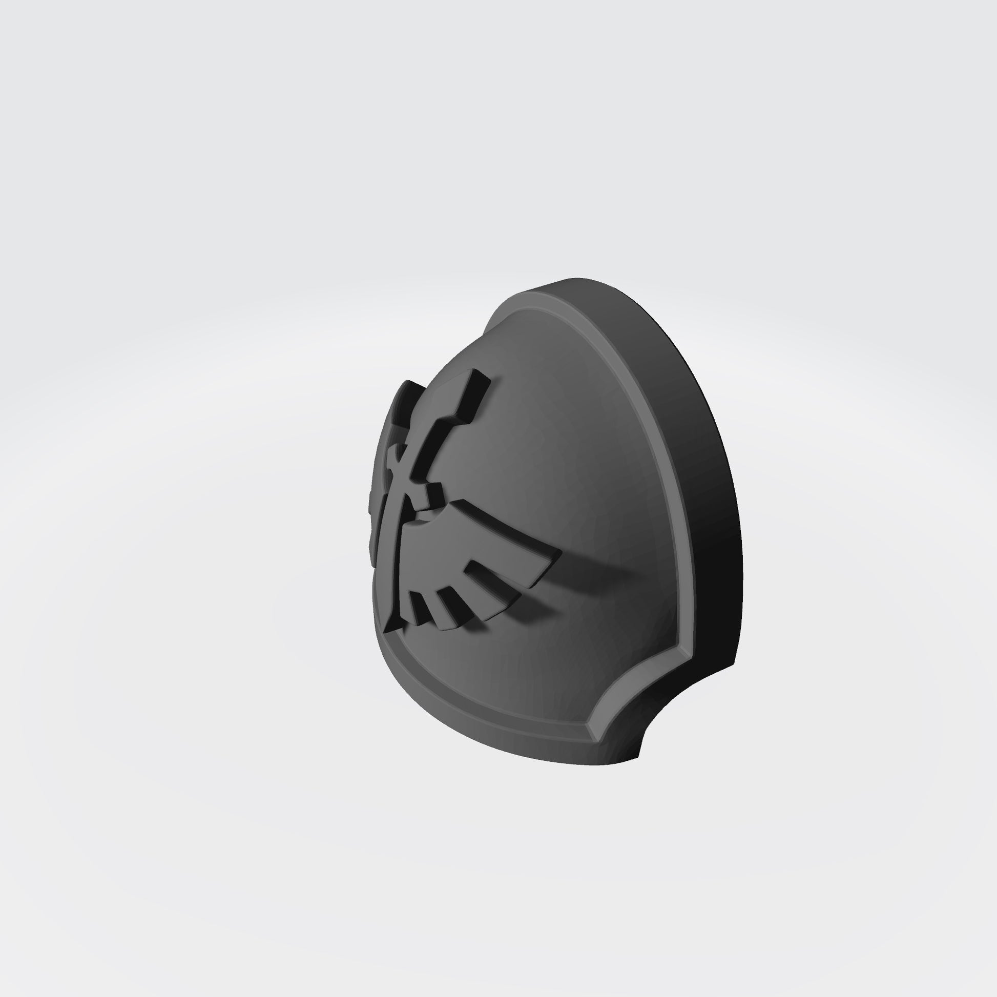 Dark Angels MKX Ver 01 Shoulder Pad Gen: 10 Pauldron Notched (Stealth) Compatible with McFarlane Toys Space Marines by Fantasy World Games