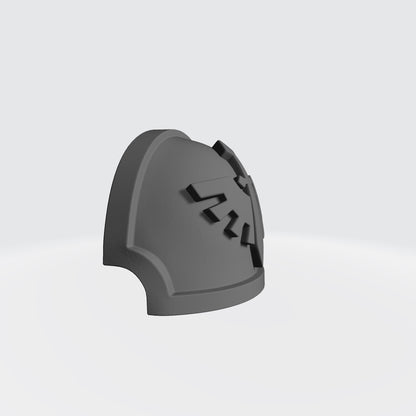 Dark Angels MKX Ver 01 Shoulder Pad Gen: 10 Pauldron Notched (Stealth) Compatible with McFarlane Toys Space Marines