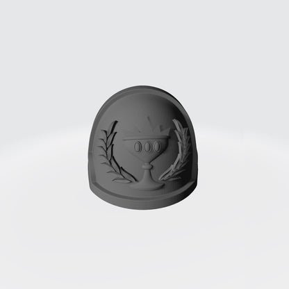 Soul Drinkers Chapter MKX Notched (Stealth) Shoulder Pad for McFarlane Toys Space Marines by Fantasy World Games