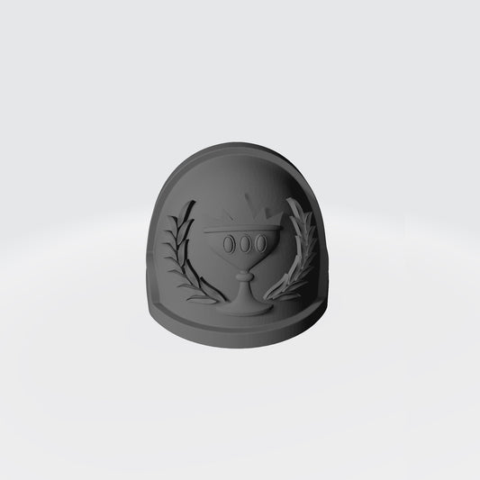 Soul Drinkers Chapter MKX Notched (Stealth) Shoulder Pad for McFarlane Toys Space Marines by Fantasy World Games