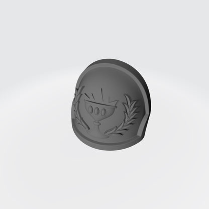 Soul Drinkers Chapter MKX Notched (Stealth) Shoulder Pad for McFarlane Toys Space Marines by Fantasy World Games