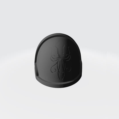 Dark Kraken Chapter Engraved MKX Notched (Stealth) Shoulder Pad for McFarlane Toys Space Marine Action Figures (Copy)