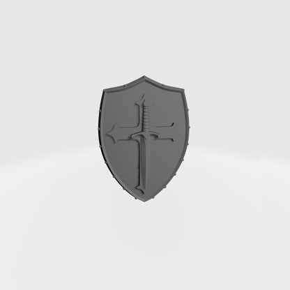 Space Marine Shoulder Pad Shield Ver. 04a with Cross and Sword for McFarlane Toys Space Marine Action Figures