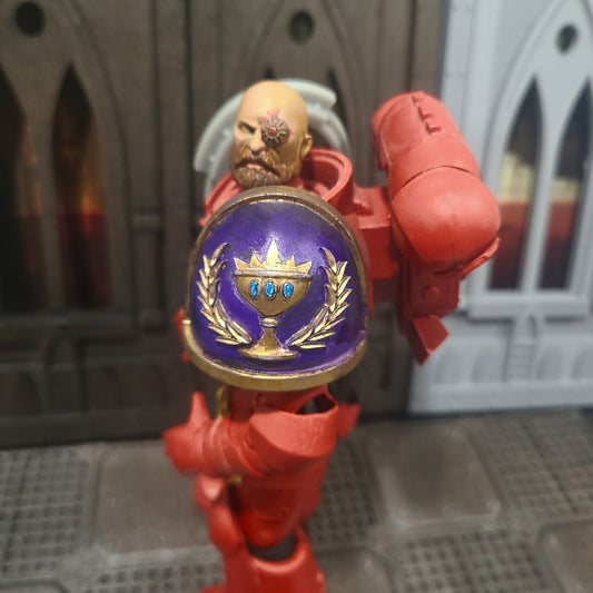 Soul Drinkers Chapter MKIV Shoulder Pad Compatible with McFarlane Toys 1:12th Scale Battle Brothers