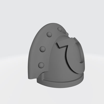 Ultramarines  MK III Shoulder Pad with Full Studded Ridge for McFarlane Toys Space Marines