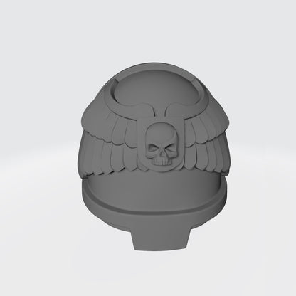 Gravis Captain Shoulder Pad Skull with Wings for McFarlane Toys Battle Brother Action Figures
