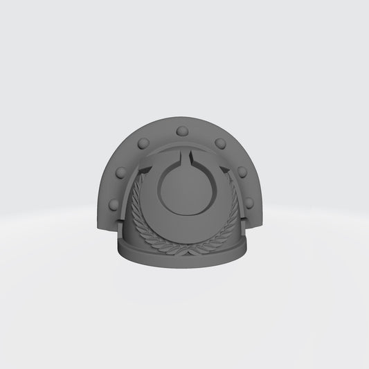 Ultramarines MK III Shoulder Pad with Laurel Wreath Full Studded Ridge for McFarlane Toys Space Marines