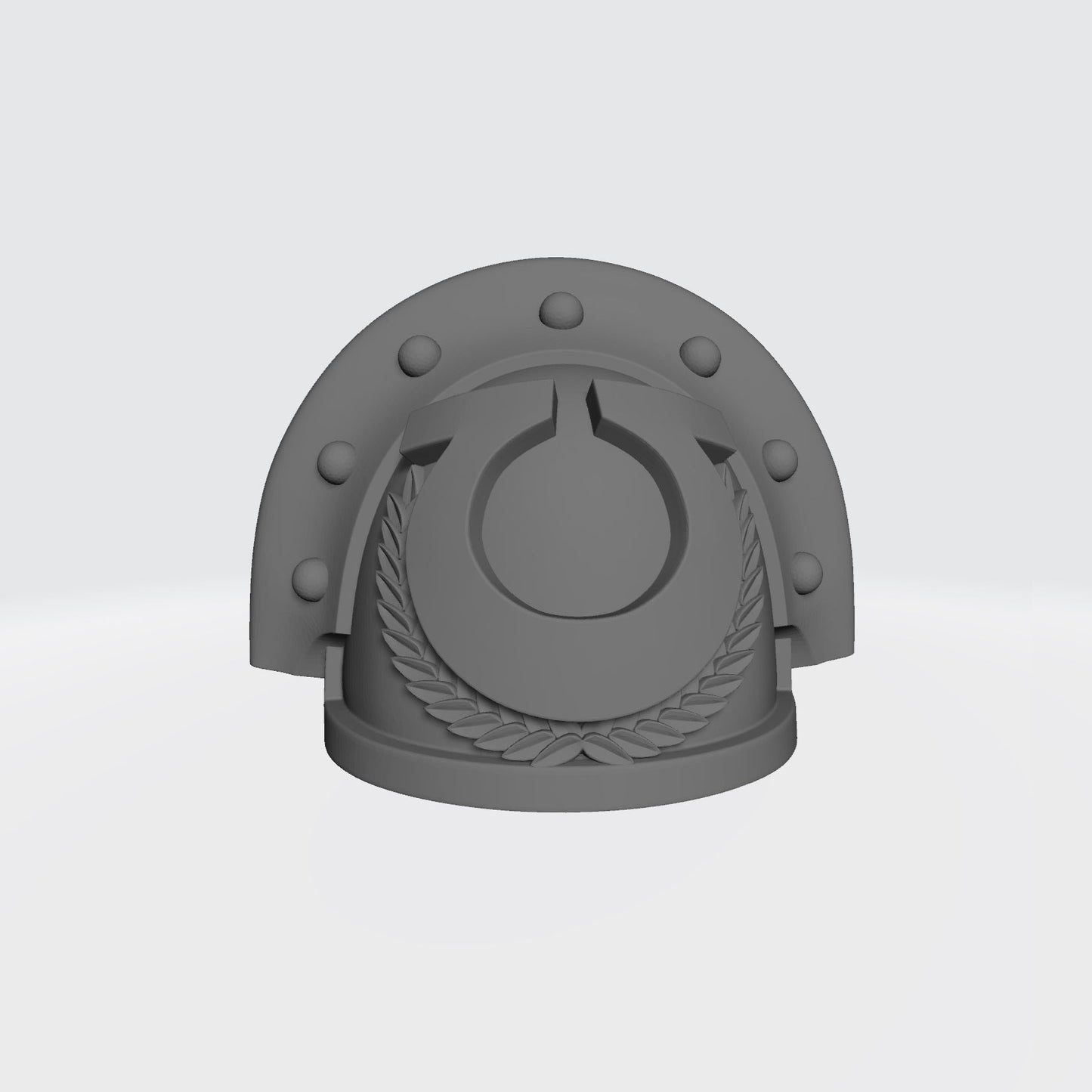 Ultra Legion G:3 V11 shoulder pad with laurel wreath for heroic-scale sci-fi miniatures