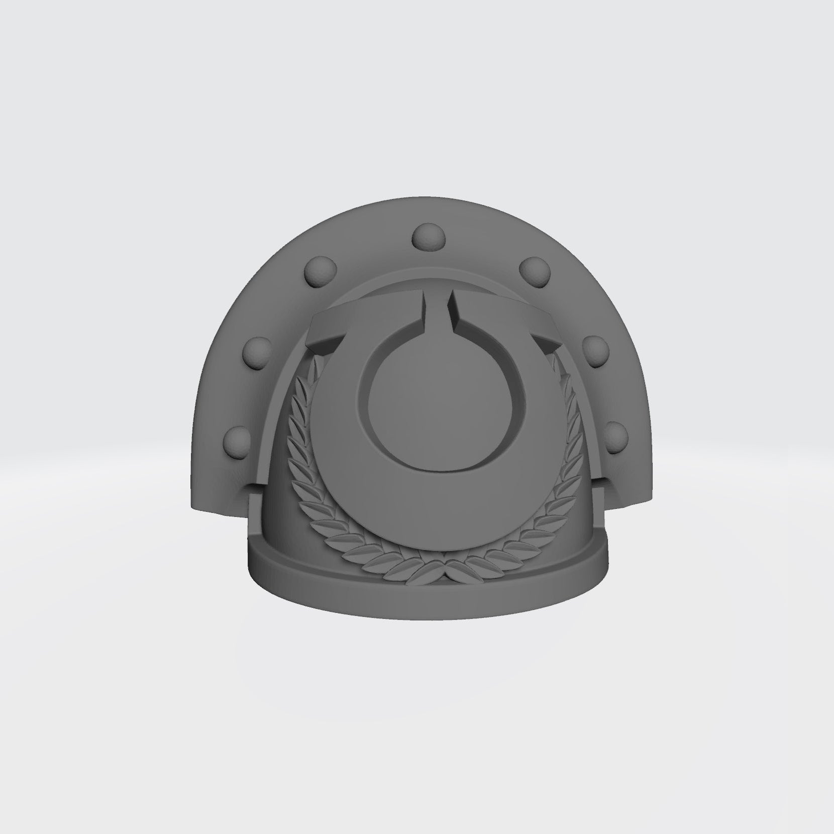 Ultra Legion G:3 V11 shoulder pad with laurel wreath for heroic-scale sci-fi miniatures