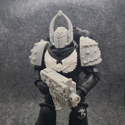 Battle Brother MKVII Shoulder Pad with Chains and Molecular Bonding Studs for McFarlane Toys Space Marine Action Figures