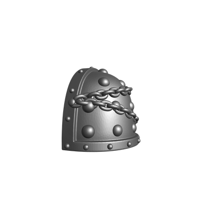 Space Marine MKVII Shoulder Pad with Chains and Molecular Bonding Studs VR for McFarlane Toys Grimdark Marine Action Figures