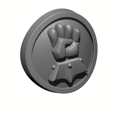 Imperial Fists Shoulder Pad Iconography - Pauldron Decal for McFarlane Toys Space Marine Action Figures