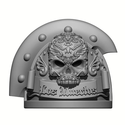 Los Muertos Chapter MK III Shoulder Pad 3 Quarter Studded Left for McFarlane Toys Space Marine Action Figures