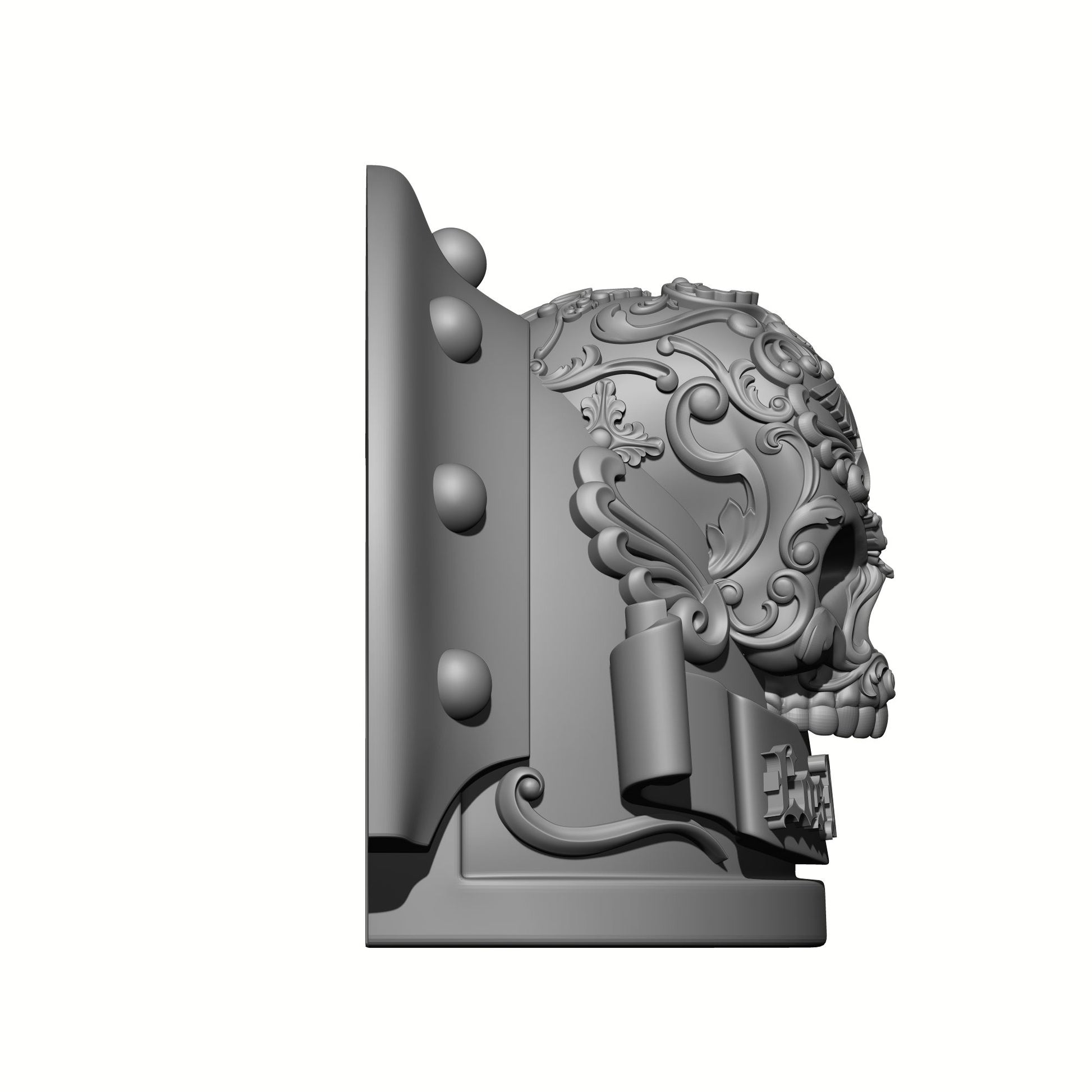 Los Muertos Chapter MK III Shoulder Pad 3 Quarter Studded Left for McFarlane Toys Space Marine Action Figures