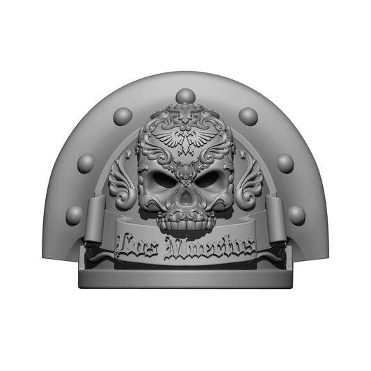 Los Muertos Chapter MKIII Full Sword Breaker Studded with Rivets Shoulder Pad for McFarlane Toys Space Marine Action Figures