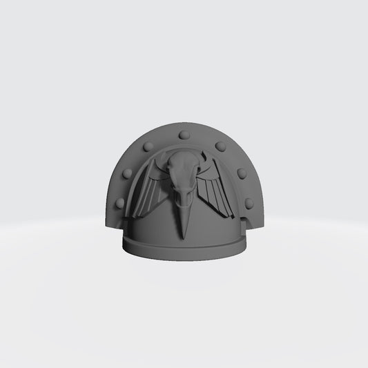 Raven Guard Raven Legion Shrike MK III Studded Shoulder Pad with Raven Skull