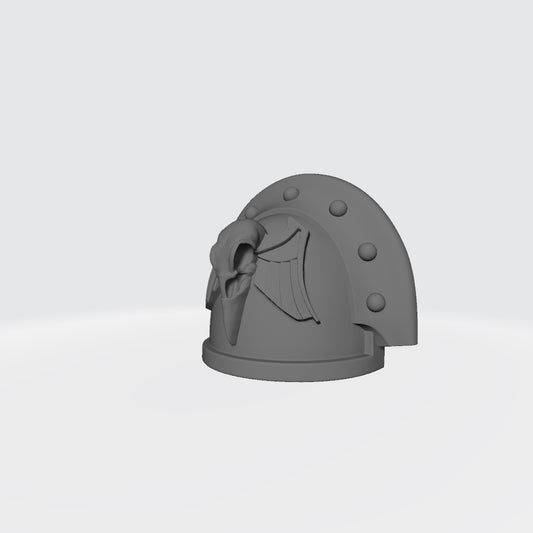 Raven Guard Raven Legion Shrike MK III Studded Shoulder Pad with Raven Skull