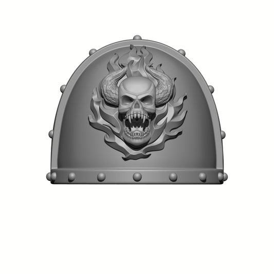 Word Bearers MK VII Elite Shoulder Pad with Studs for McFarlane Toys Space Marine Action Figures