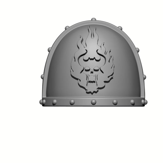 Word Bearers MK VII Shoulder Pad with Studs V1 for McFarlane Toys Space Marine Action Figures