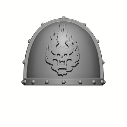 Word Bearers MK VII Shoulder Pad with Studs V2 for McFarlane Toys Space Marine Action Figures