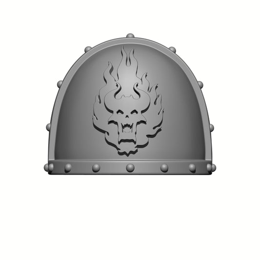 Word Bearers MK VII Shoulder Pad with Studs V2 for McFarlane Toys Space Marine Action Figures