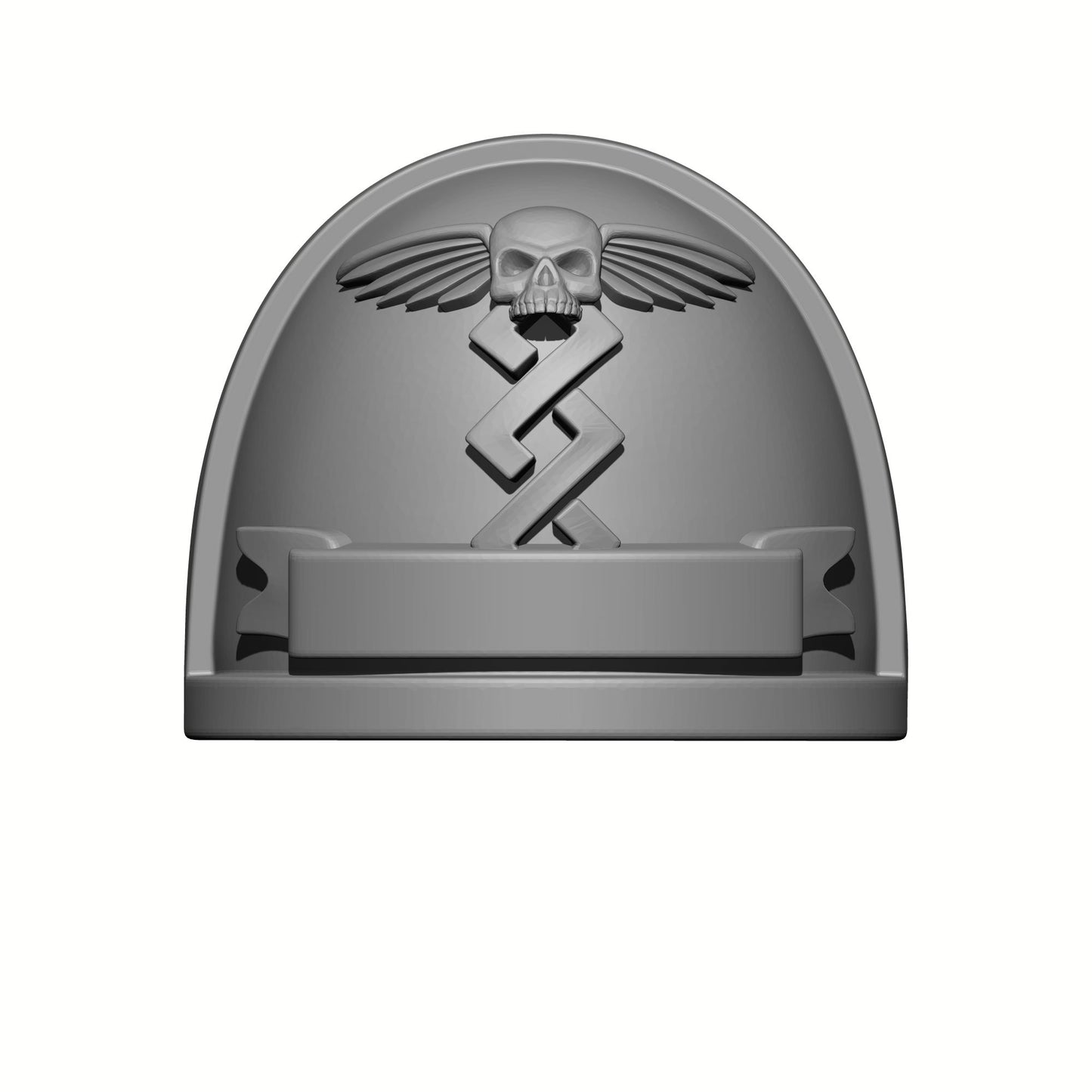 Space Marine Apothecary MKIV Shoulder Pad with Winged Skull with Scroll compatible with McFarlane Toys Space Marine Action Figures