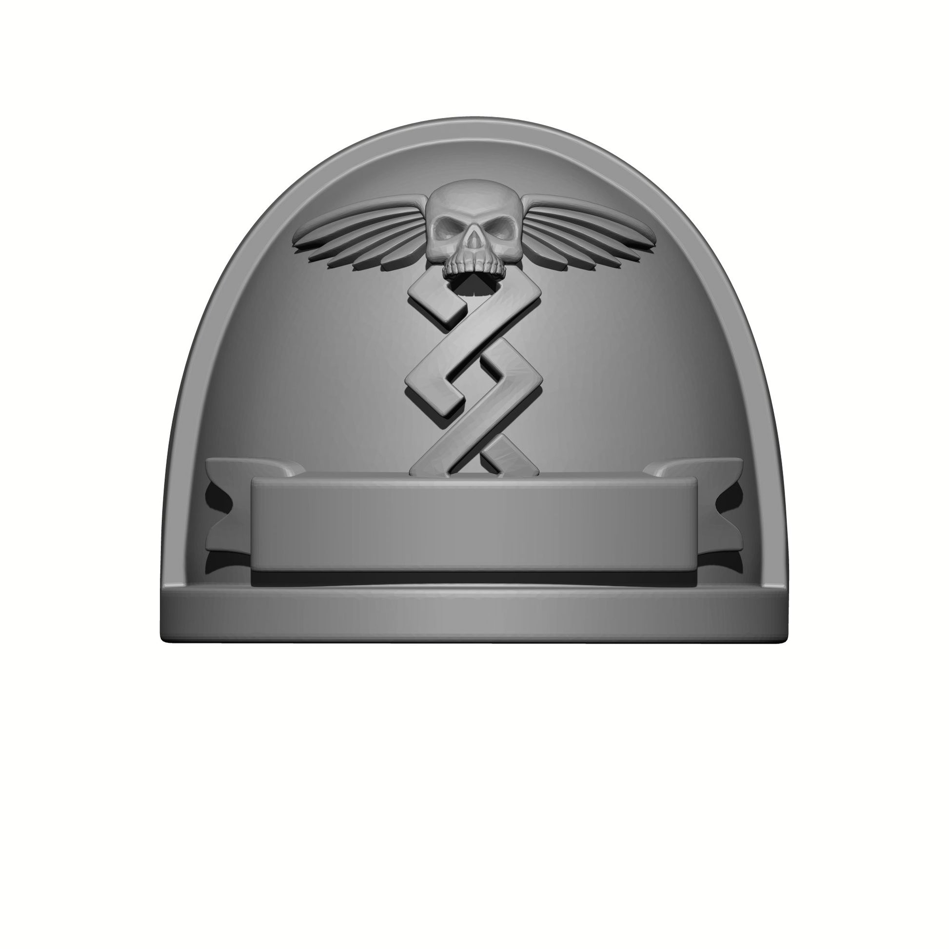 Space Marine Apothecary MKIV Shoulder Pad with Winged Skull with Scroll compatible with McFarlane Toys Space Marine Action Figures